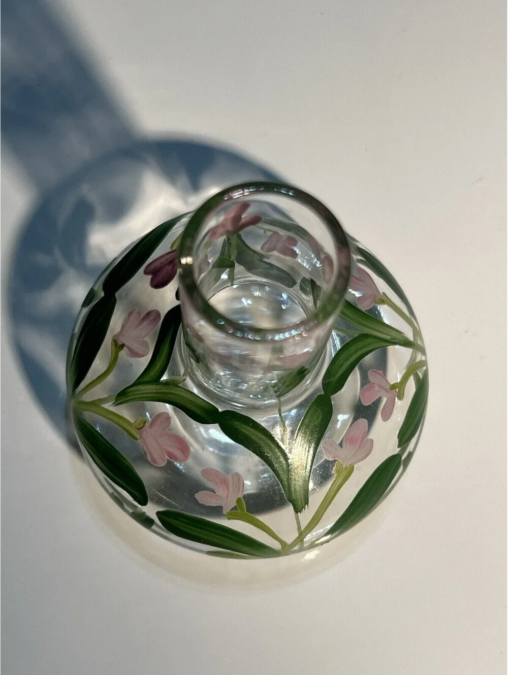 Vintage Mini Hand Painted Floral Bud Vase